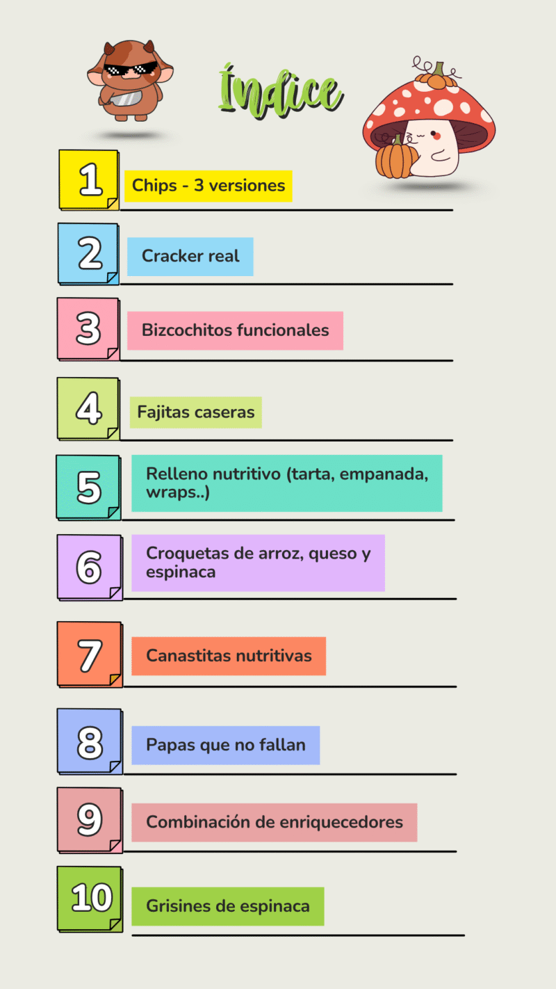 Recetario dulce y salado +2 años | Recetas saludables y divertidas