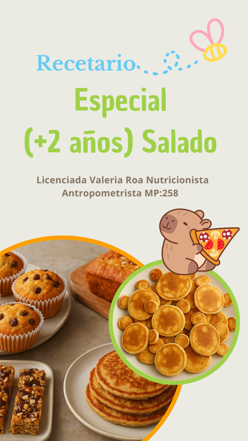 Recetario dulce y salado +2 años | Recetas saludables y divertidas